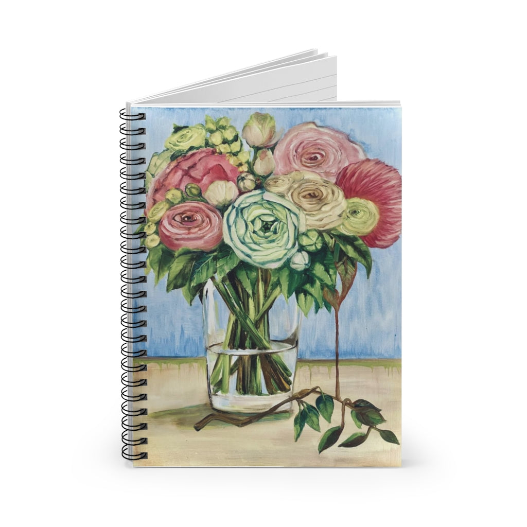 Floral Support spiral notebook