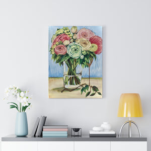 Floral Support Stretched Canvas
