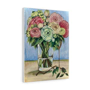 Floral Support Stretched Canvas